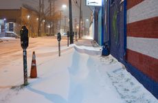 Snow storms such as a recent one that hit Dallas, above, made shipping COVID-19 tests a challenge.